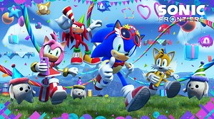 It's Sonic's birthday and it's time to celebrate in Sonic Frontiers! Spin dash your way to the party with new challenges, moves, collectible Koco, and New Game ! Sonic's Birthday Bash Update is available later today for free! | Sonic The Hedgehog