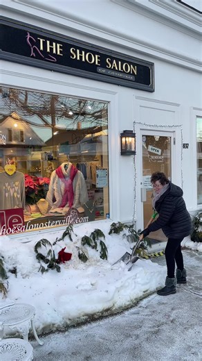 There may be snow on the ground, but the store is open Thursday-Saturday 11:00am-5:00pm. #shoesalondaily #osterville #capecod #shoplocalcapecod #capecodshopping