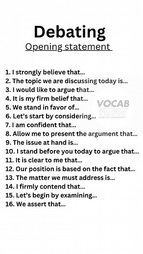 Master Debating with Powerful Opening Statements