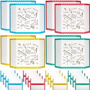 Fulmoon 24 Pcs Fold Display Board Trifold Display Board Poster Tri Fold Presentation Board with 3 Rolls Double Sided Tape for School Business Presentations Science Projects Photo, 24x16 Inches (White)