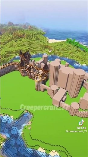 minecraft: riverside medieval castle! | timelapse | #minecraft #minecraftbuilding #creepercraft