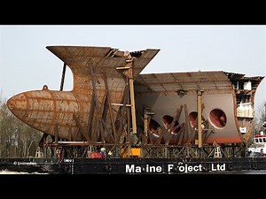 DISNEY WISH | amazing conveyance of bow and keel blocks to MEYER WERFT shipyard | 4K-Quality-Video