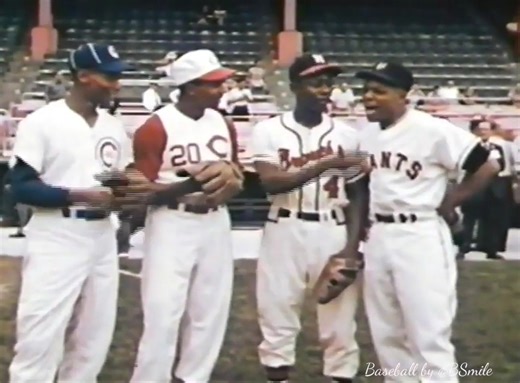 179K views · 5.5K reactions | Today In 1957: Ernie Banks, Frank Robinson, Henry Aaron & Willie Mays chat before the #AllStarGame in St. Louis! #MLB #Baseball #Legends #History | Baseball by BSmile | Facebook
