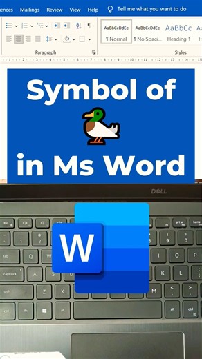 Unlock Secret MS Word Tricks: The Mysterious Duck Symbol Revealed! #Short #Computer
