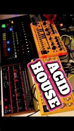 Acid house . Behringer RD-8 drum machine (808) , TD-3-MO (303) , GRIND synths #acid #retro #music