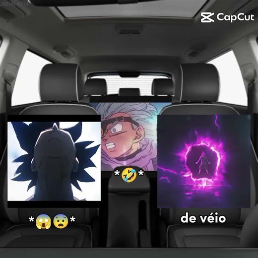 Goku e vegeta andando de carro com ????