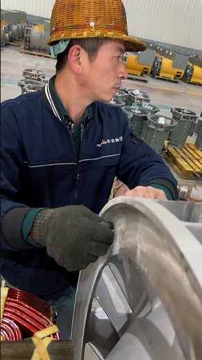 Dynamic balance test of generator rotor #generator