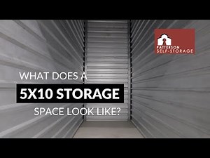 How Big is a 5x10 Storage Unit? | Patterson Self-Storage
