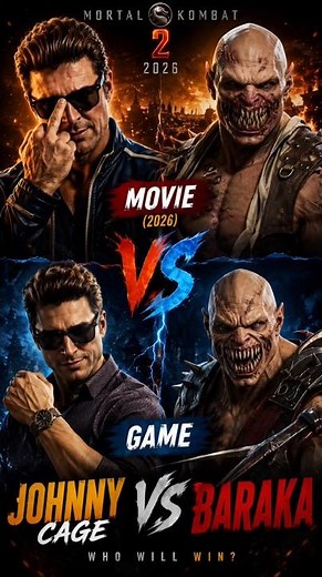 Johnny Cage vs Baraka 🔥 Game vs Movie | Mortal Kombat 2026
