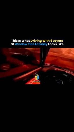 🏆Success | 🗣Quotes | 🧠Mindset on Instagram: "From the inside, it feels like driving in daylight. From the outside, it’s almost pitch black. 😳🪟 This car was fitted with nine layers of window tint, stacking film on film to the point where visible light transmission drops to near zero. While the driver maintains clear interior visibility, the exterior view becomes completely opaque, even in broad daylight. Modern window tint works by blocking visible light, infrared heat, and UV radiation, but