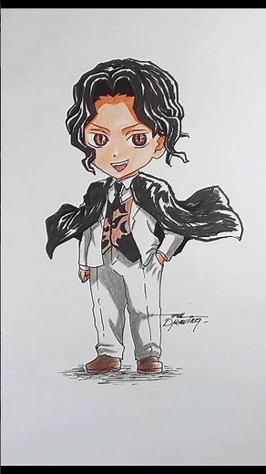 Muzan Kibutsuji chibi drawing #art #drawing #anime #demonslayer