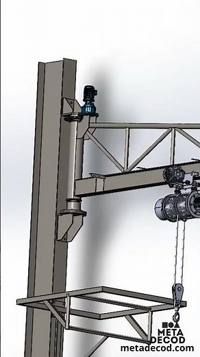 Custom design service for a digital jib crane model with mounting