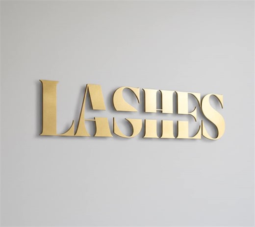 Custom 3d Laser Cut Metal Sign: Brushed Gold, Silver Office Wall Logo Decor Sign - Etsy