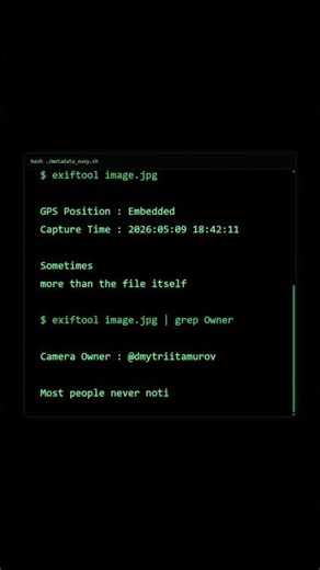 Your Photos Contain Hidden Information #cybersecurity #metadata
