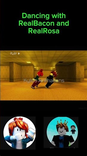 Dancing with RealRosa and RealBacon🪩 #roblox #realbacon #realrosa