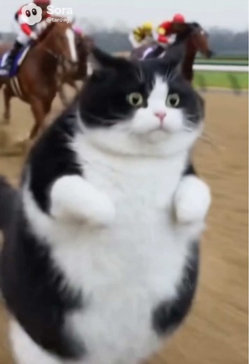 有馬記念に出馬する猫ちゃんの迫力