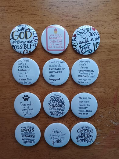 Handmade Button Pins, Quotes 2.25" - Etsy