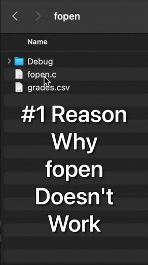 #1 Reason Why fopen Doesn’t Work