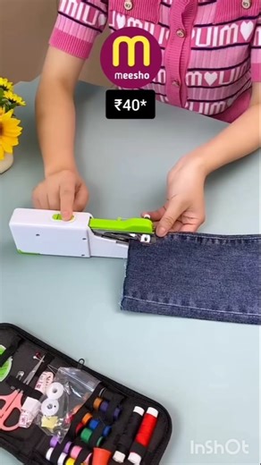 Testing viral mini sewing 😎 machine#reviews#viralproducts#amazonproducts