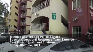 Members of the Special Operations Response Team and the National Security Special Operations Group led by Supt. Roger Alexander, conducted an intelligence driven foot patrol exercise in East Port of Spain, on Friday 4th June, 2021, focusing on the Basilon Street, St. Paul Street and Chafford Court Plannings areas. During the patrol, officers conducted several searches and interviewed several persons in connection with gang-related activities. Ongoing operations are focused on dismantling activit