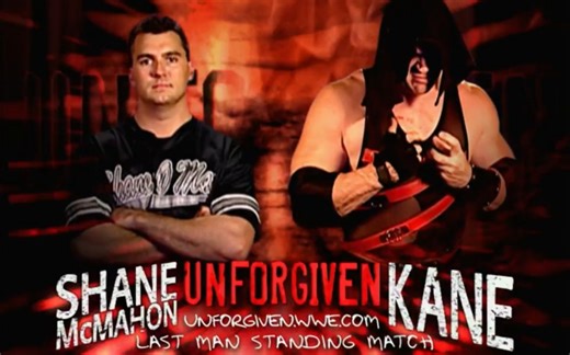 Unforgiven 2003.09.21 Kane vs. Shane McMahon 最后站立者赛