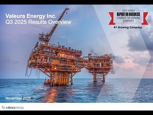 Valeura Energy Q3 2025 Webcast