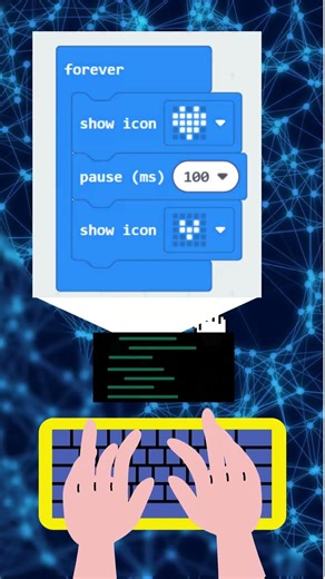 Micro:bit heartbeat animation