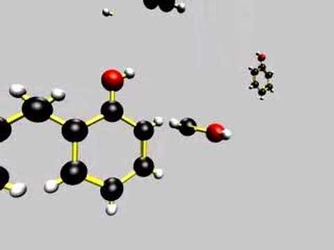 Polykondensationsreaktion von Phenol und Formaldehyd