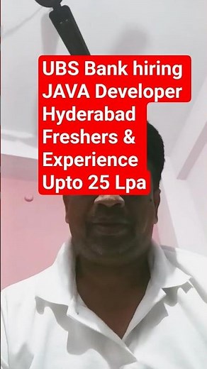 UBS Hiring Java Software Engineer 2025 | Hyderabad | Spring Boot