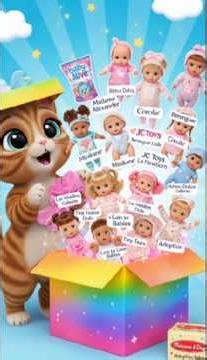 Adorable Cat Unboxes Baby Dolls 😻 | Toy Unboxing Fun!