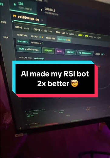 AI literally optimized my RSI strategy in seconds #AlgoTrading