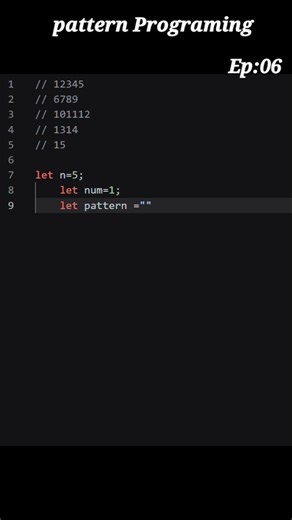 Pattern Programing in JS #coding #javascript #pattern #programming #interview #code #webdevelopment
