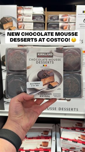 🤤 NEW Kirkland Signature Chocolate Mousse Dessert at Costco! Made with three layers of chocolate including chocolate mousse, chocolate cookie crumble, and chocolate ganache! 🤤 All topped with dark chocolate shavings…how INCREDIBLE do these look?! (6 for $10.99) #costco #chocolate | Costco Buys