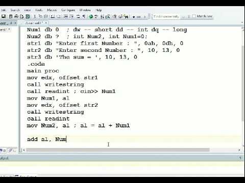 MASM Programming Tutorial User Input Lec17