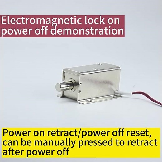 12V24V Electric Control Lock Electromagnetic Latch Electronic Lock Small Push Rod