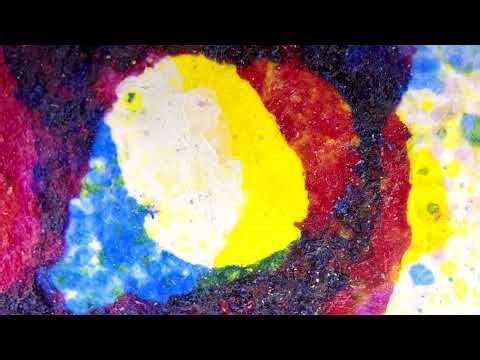 "Kitty Spatters" Primary Micropointillism Magnification