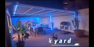 Gliztech 132ft Outdoor Led Strip Lights, IP67 Waterproof LED Light for Outside App Remote Control, RGB Music Sync Exterior Rope Light Strip for Pool, Patio, Deck, Christmas Lighting