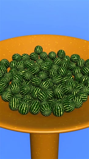 Watermelon Drop Into Funnel #satisfyingvideo #watermelon