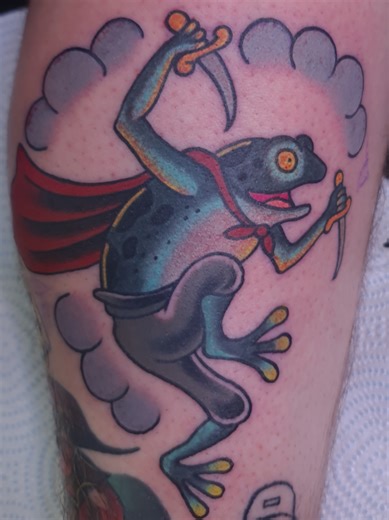Ninja Super Frog Tattoos by Tattoo Artists