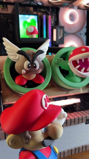 Mario inspired build in the Sharkoon AK7 RGB case #pcbuild #pcmod #pc #gamingpc