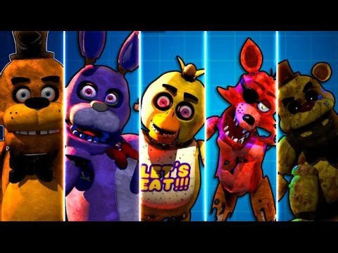 所有 FNAF 1 动画 JUMPSCARES 和工作坊动画