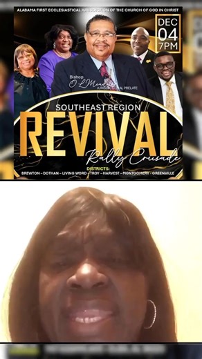 The revival moves south!!! Join us tonight in Elba at Harris Temple COGIC for another powerful night of worship, the word and fellowship! #al1cogic #TeamCOGIC #cogicrevival | Alabama 1st Media
