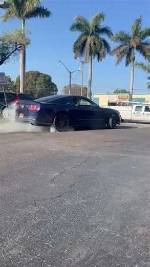 brunout in a mustang #automobile