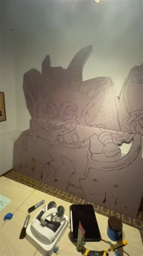 Tanner Lamm | Artist/ Maker on Instagram: "Thank you @harebraineddesign for letting me borrow your little Krampus design. People in my neighborhood have loved him. Made from plywood, pink insulation board and some house paint. Cute little guy stands 8 feet tall and 6 feet wide. Happy Krampusnacht everyone!!!! #pnwartist #art #maker #painting #krampus #krampusnacht #christmas #holiday #holidays #santa #feliznavidad🎄 #everettwa"