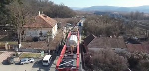 CNAIR: Transportul agabaritic record a trecut fără incidente peste podul din localitatea Conop, județul Arad, pe DN 7! Detalii (VIDEO)