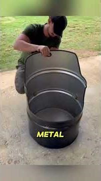 DIY Outdoor Chair made from Metal Drum