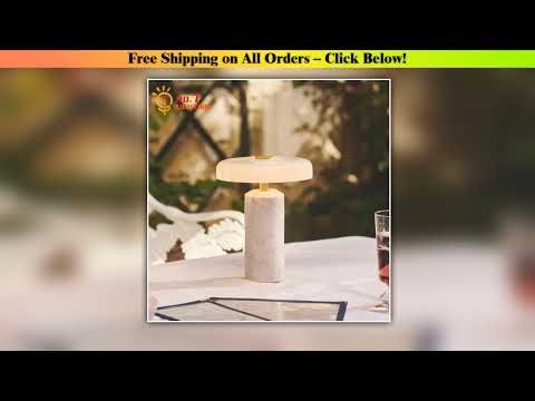 Danish Portable Charging Table Lamp with Touch Switch Atmosphere LED Marble Desk Lights Living