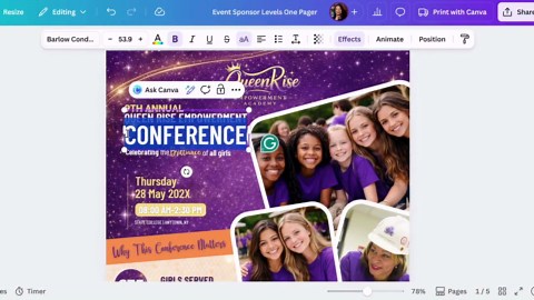 Sponsorship One Pager Template, Nonprofit Event Sponsor Levels Sheet | Editable in Canva - Etsy
