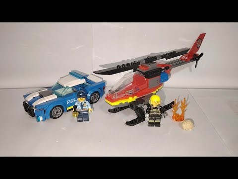 乐高城市组 LEGO City 60312 Police Car + 60411 Fire Rescue Helicopter ⏩ Speed Build