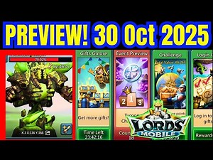 Lords Mobile – 30 October 2025 Update: New packs, events & monsters incoming! No Bargain Store